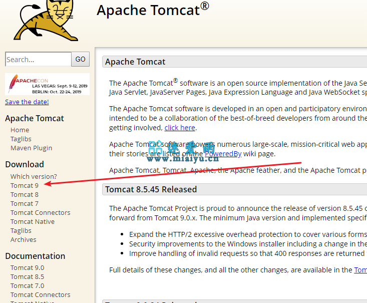下载Tomcat 9